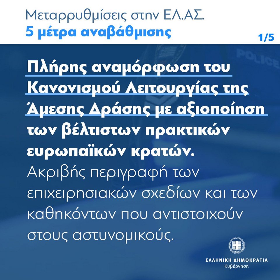 Τάκης Θεοδωρικάκος μεταρρυθμίσεις στην ΕΛ.ΑΣ κάρτες