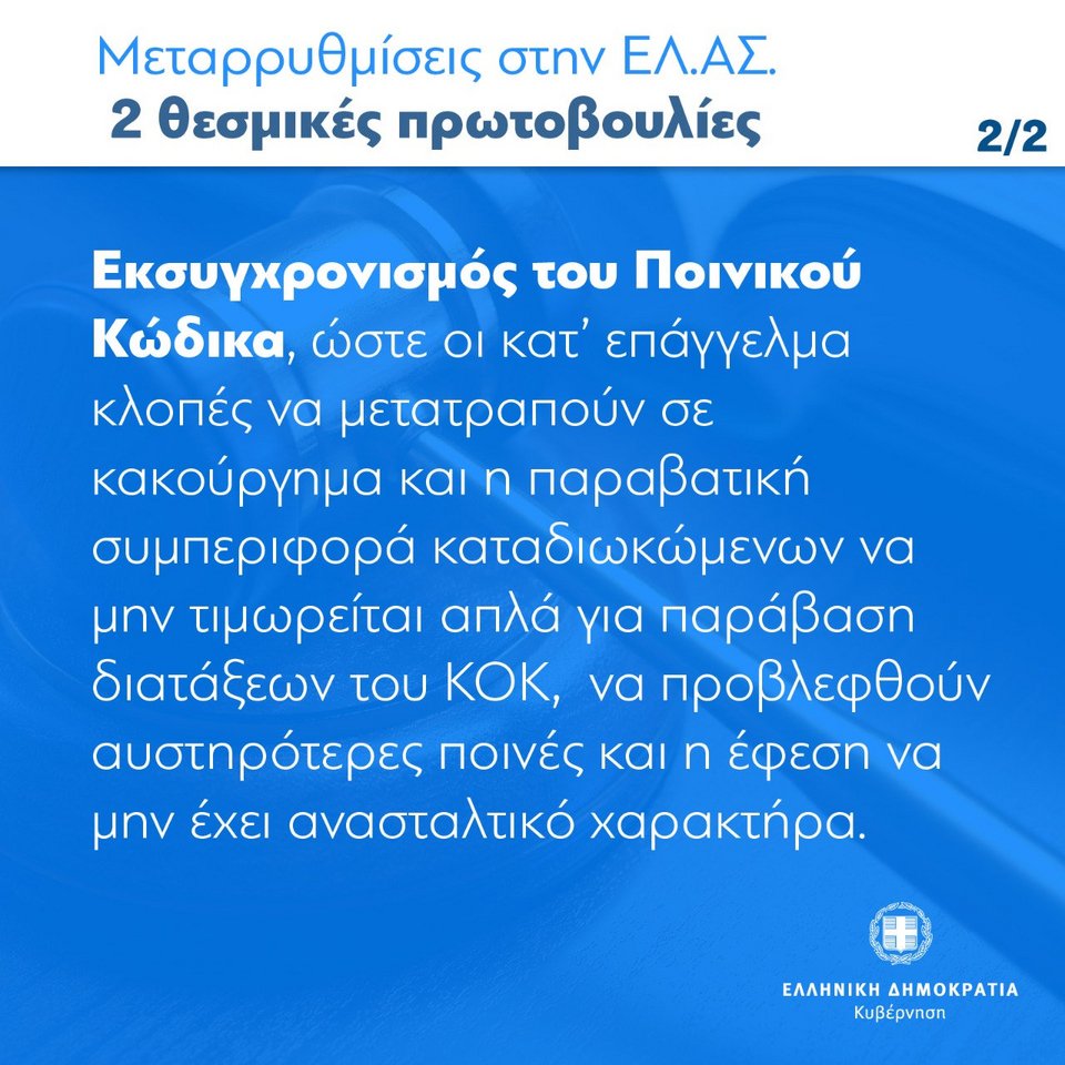 Τάκης Θεοδωρικάκος μεταρρυθμίσεις στην ΕΛ.ΑΣ κάρτες