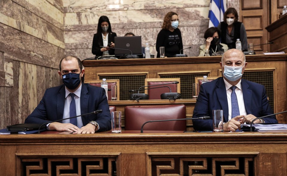 Οι Κώστας Τσιάρας και Γιώργος Κώτσηρας / Φωτογραφία: ΠΑΝΑΓΙΩΤΗΣ ΣΤΟΛΗΣ-EUROKINISSI