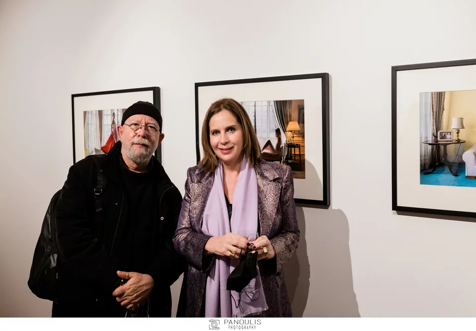 Μάριος Βουτσινάς και η διευθύντρια της CITRONNE-Gallery Τατιάνα Σπινάρη Πολλάλη