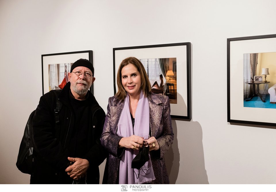 Μάριος Βουτσινάς και η διευθύντρια της CITRONNE-Gallery Τατιάνα Σπινάρη Πολλάλη