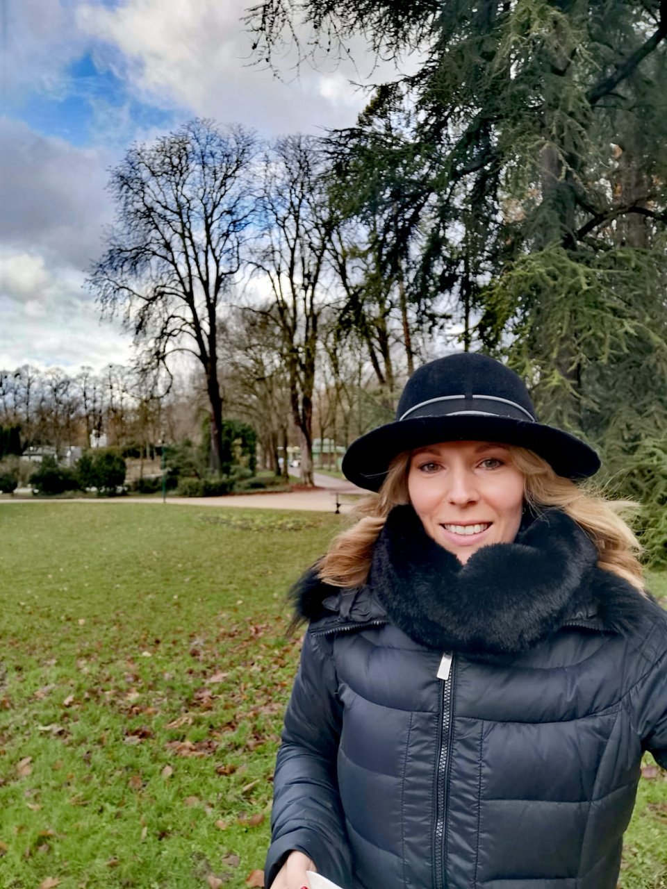 Η Χριστίνα Πουλίτση στο πάρκο Pepiniere.