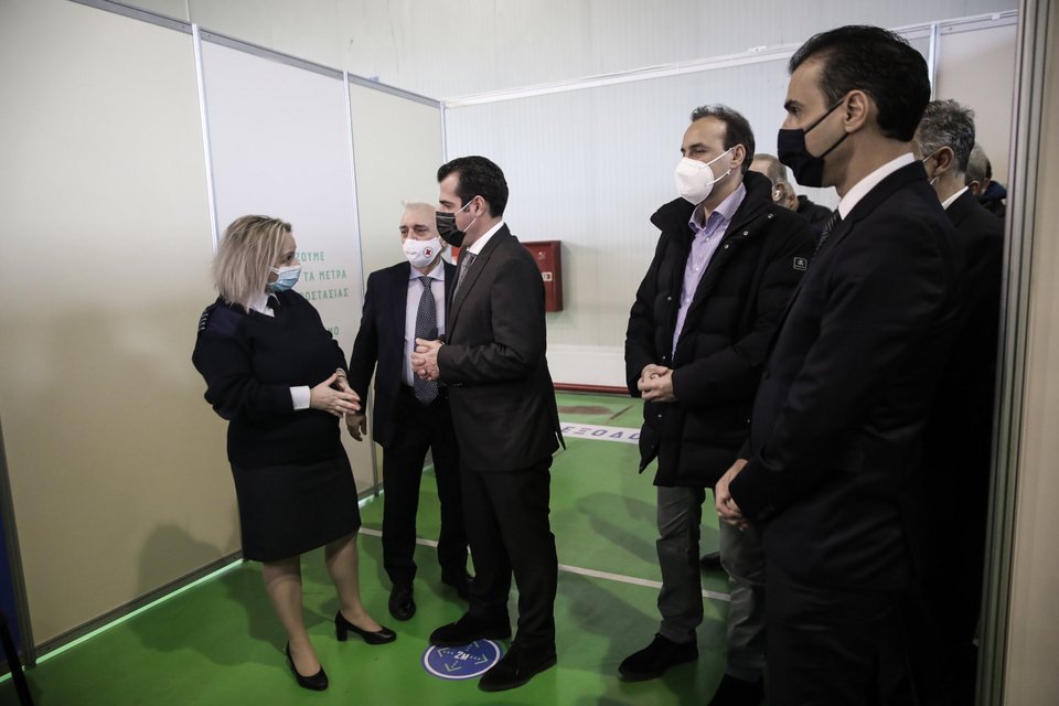 εγκαίνια του νέου mega Εμβολιαστικού Κέντρου στη Γλυφάδα