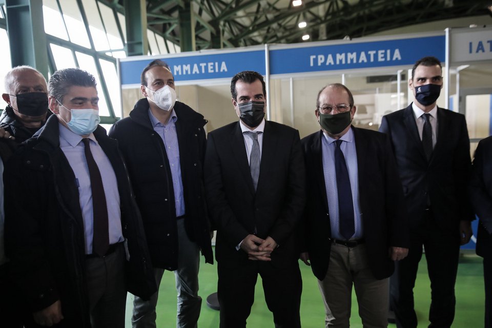 εγκαίνια του νέου mega Εμβολιαστικού Κέντρου στη Γλυφάδα