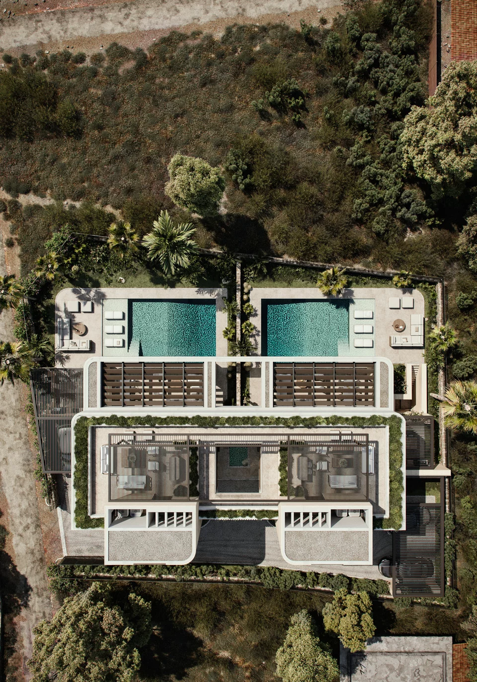 δίδυμα σπίτια στη Νέα Μάκρη