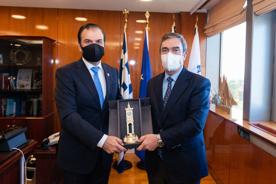 Ελευθέριος Οικονόμου με Πρέσβη του Κατάρ στην Ελλάδα