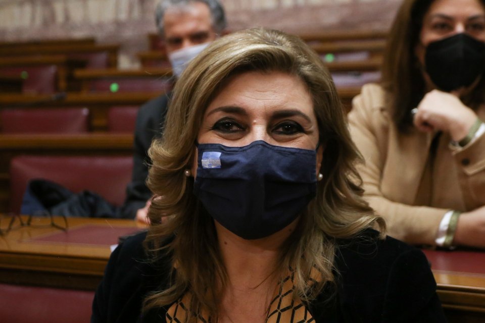 Η νέα γραμματέας της ΚΟ του ΚΙΝΑΛ Ευαγγελία Λιακούλη -Φωτογραφία: ΤΑΤΙΑΝΑ ΜΠΟΛΑΡΗ / EUROKINISSI