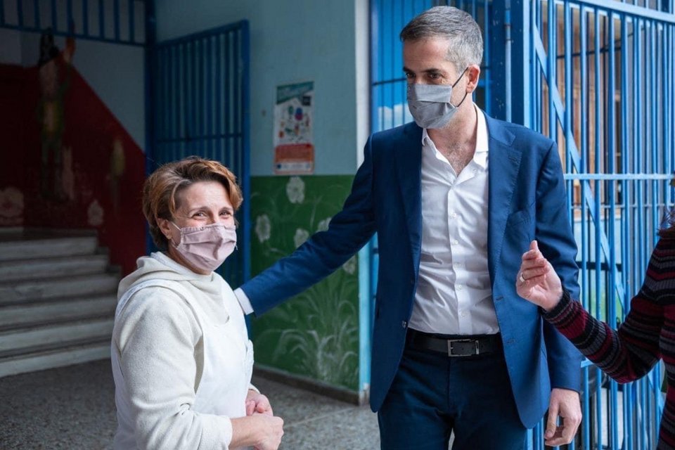 Η Μαρία Σπυροπούλου με τον Κώστα Μπακογιάννη