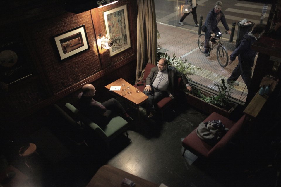 Με τον Παναγή Παναγιωτόπουλο στο Au Revoir / Πάνος Ανδρονόπουλος