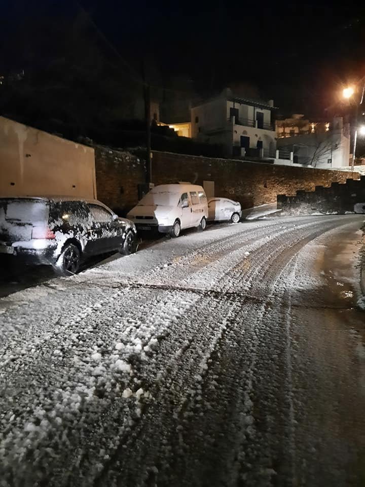 Χιόνι στην Ανδρο