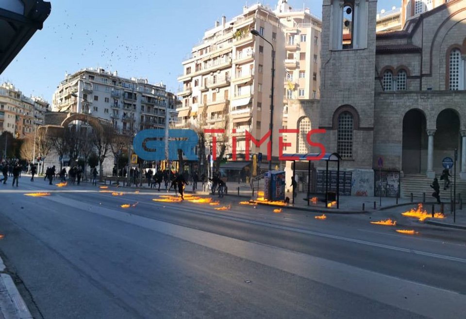 επεισόδια στη Θεσσαλονίκη