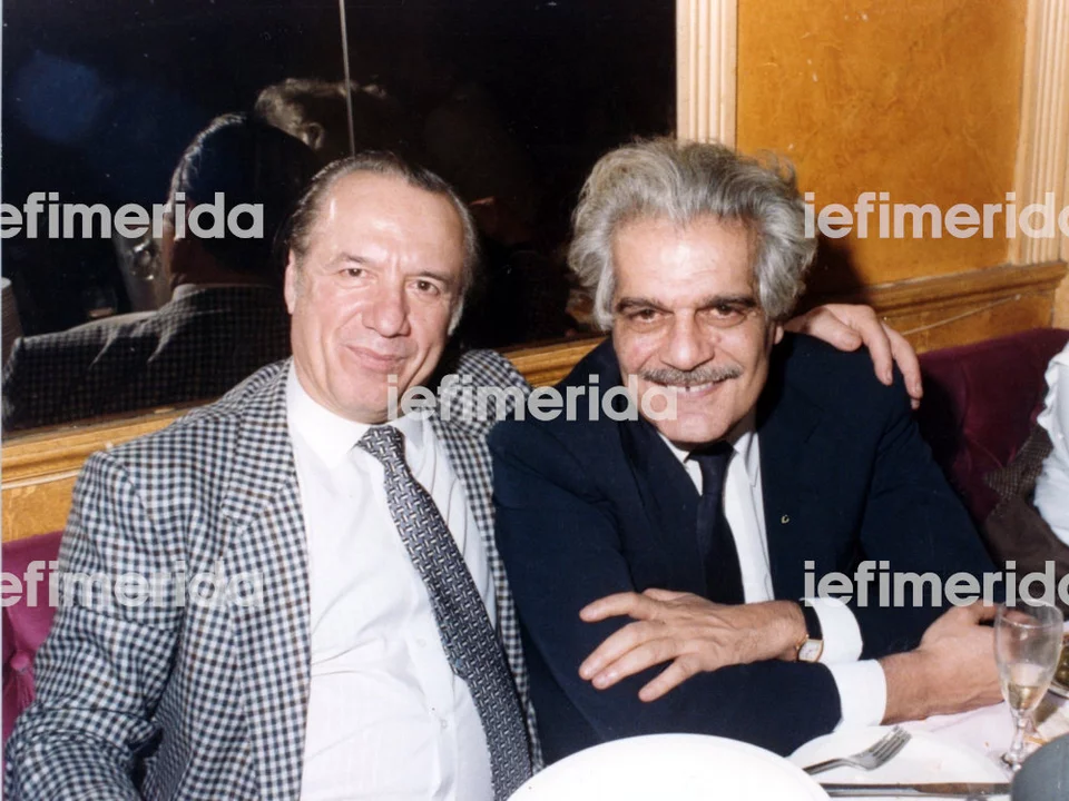 Ο Γιώργος Καραγιώργης με τον Ομάρ Σαρίφ