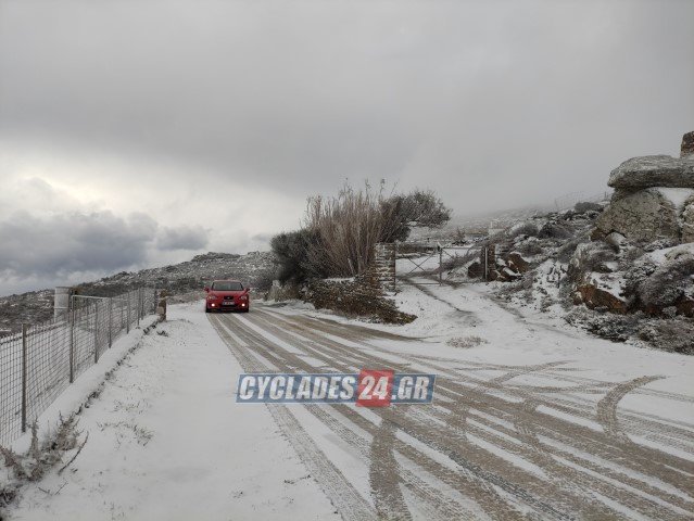 κακοκαιρία Ελπίς, χιόνια στις Κυκλάδες