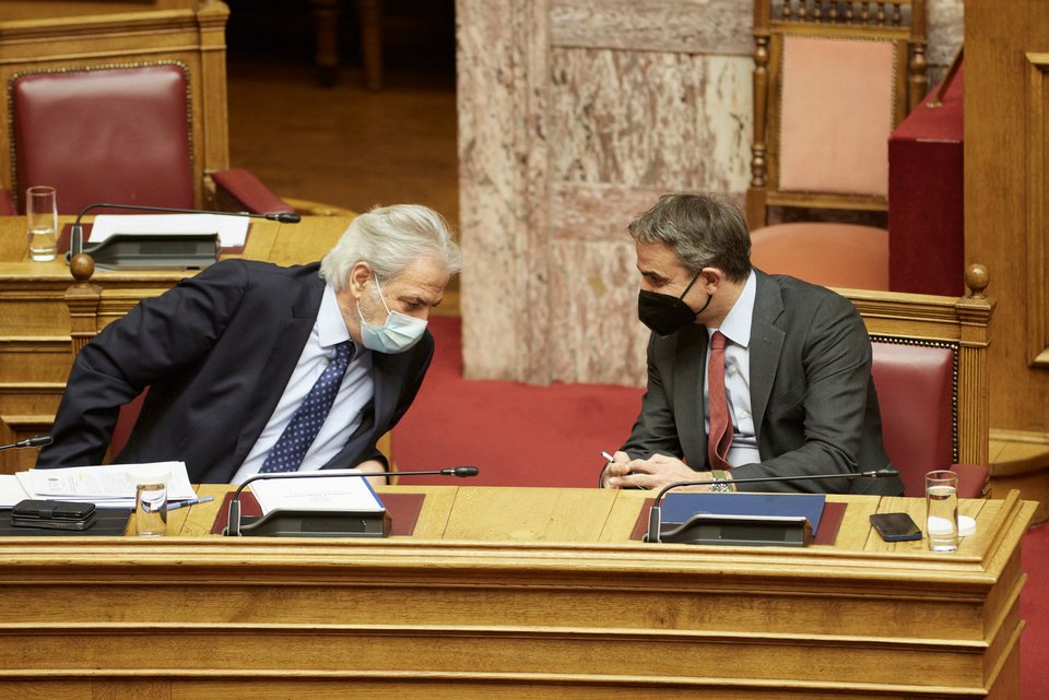πρωθυπουργός κατά την παρέμβασή του στη Βουλή