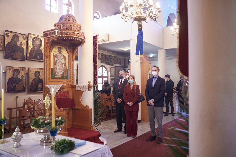 Κυριάκος Μητσοτάκης στον Άγιο Ευστράτιο για τα Θεοφάνια