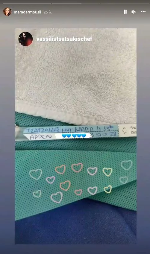 Μάρα Δαρμουσλή Instastory