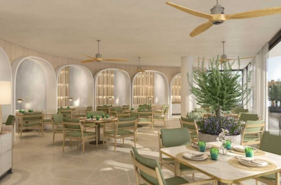 τραπεζαρία του ξενοδοχείου Το One&amp;Only Aesthesis στη Γλυφάδα