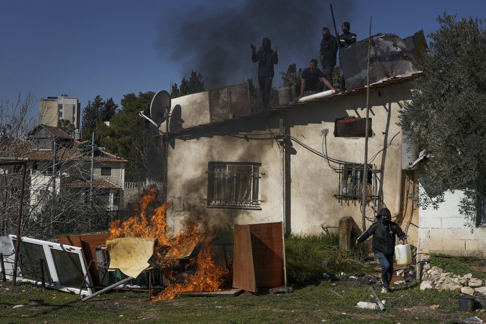 Στιγμιότυπο από τη διαμαρτυρία που έλαβε χώρα τη Δευτέρα / Φωτογραφία: AP Photo/Mahmoud Illean