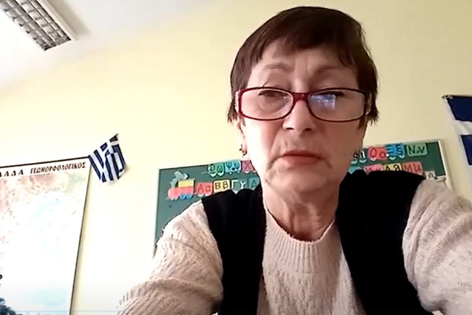 Η Νάντια Τσαπνή, πρόεδρος της Ελληνικής Κοινότητας Μαριούπολης