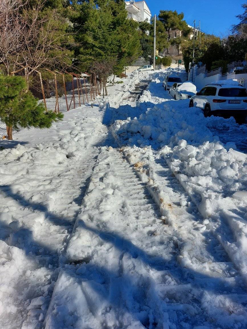 βόρεια προάστια, χιονισμένα στενά