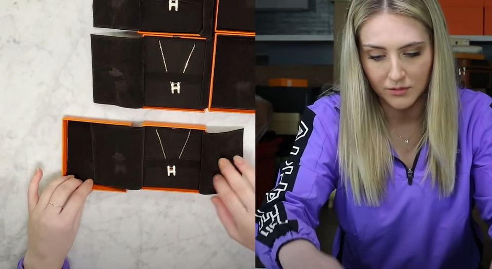 Το μυστηριώδες κουτί είχε 5 κολιέ Hermes αξίας 640 δολαρίων το καθένα