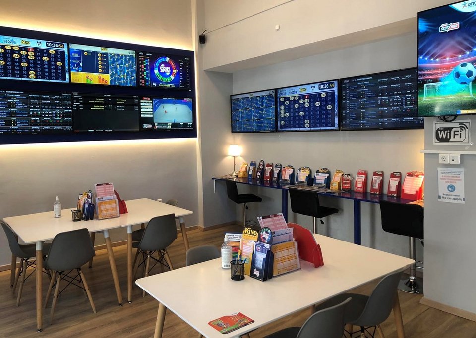  Το κατάστημα ΟΠΑΠ του κ. Στέφανου Νικόπουλου στον Χολαργό. 