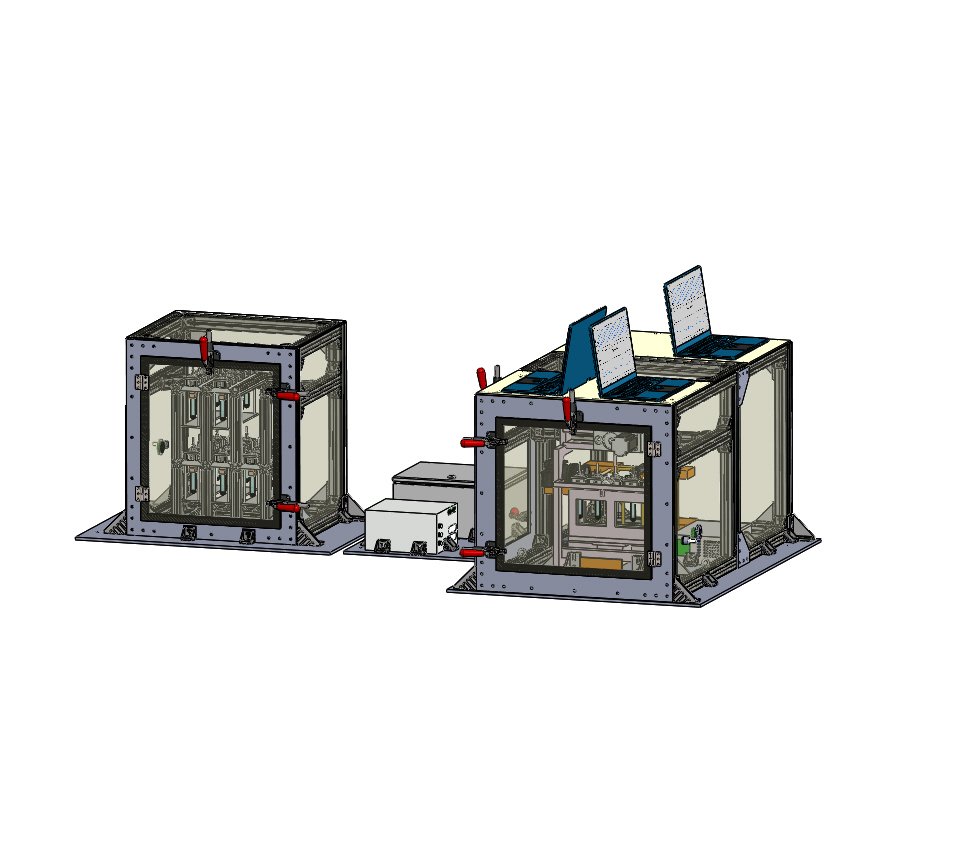  Σχηματική απεικόνιση πειραματικής διάταξης (υπό κατασκευή) μελέτης γαλακτωμάτων κατά τη διάρκεια παραβολικών πτήσεων 