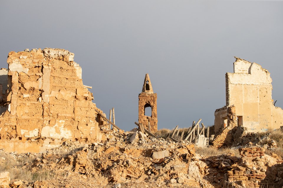Το Belchite έχει μείνει σχετικά ανέγγιχτος από τότε που καταστράφηκε στον Ισπανικό Εμφύλιο Πόλεμο