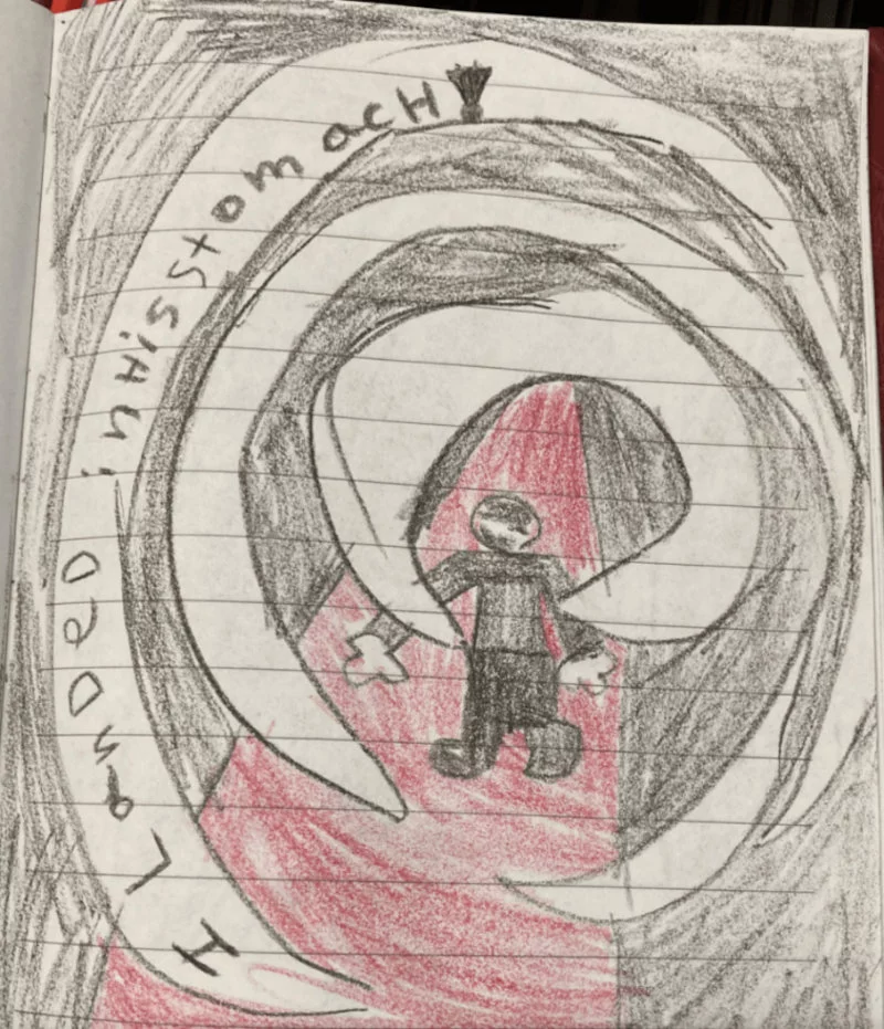 Mια από τις πολλές ζωγραφιές του βιβλίου του Ντίλον