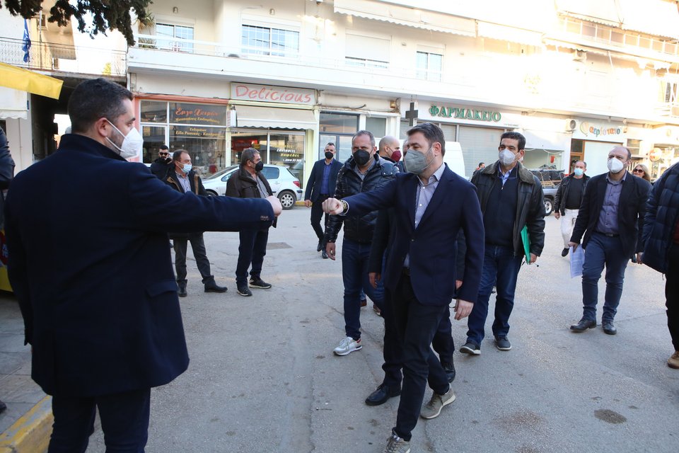 Ο Νίκος Ανδρουλάκης στους Ορχομενούς Βοιωτίας