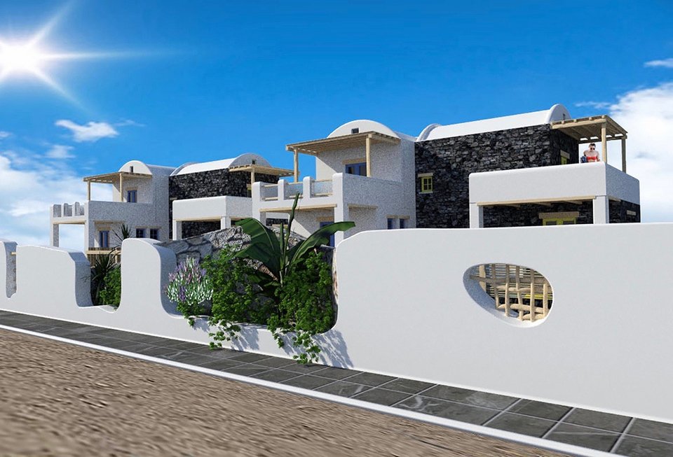 Έτσι θα είναι η πρόσοψη του Sea Breeze Santorini Beach Resort, Curio Collection by Hilton.
