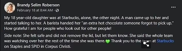 Η ανάρτηση της μητέρας της κοπέλας, Μπράντι Ρόμπερσον, στην οποία ευχαρίστησε τους υπαλλήλους