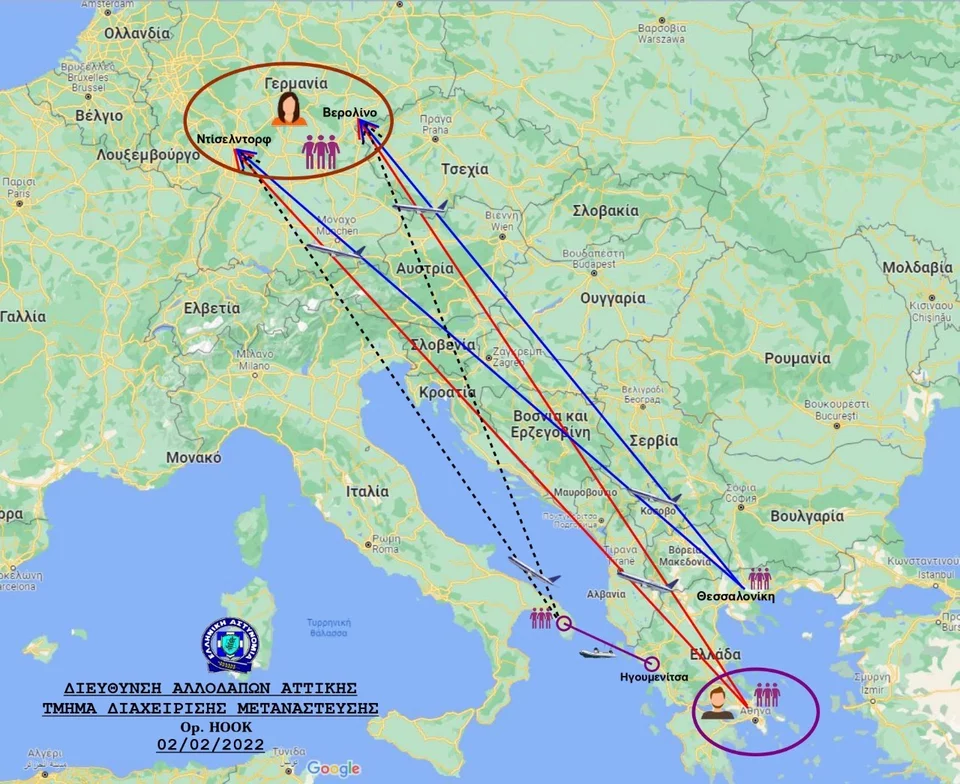 Οι διαδρομές που ακολουθούσαν οι διακινητές
