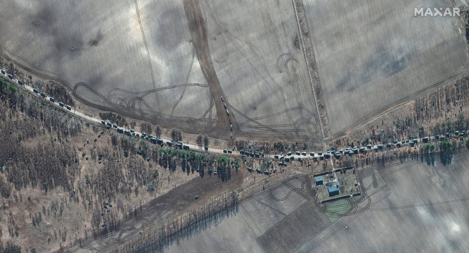 Satellite image ©2022 Maxar Technologies via AP