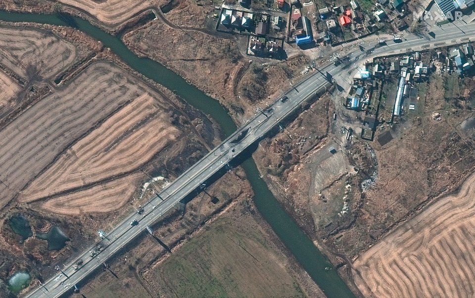 Satellite image ©2022 Maxar Technologies via AP