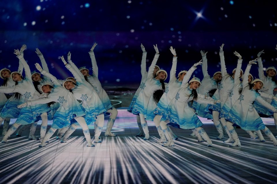 Η εντυπωσιακή τελετή έναρξης για τους Χειμερινούς Ολυμπιακούς του Πεκίνου / Φωτογραφία: AP