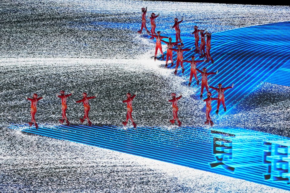 Η εντυπωσιακή τελετή έναρξης για τους Χειμερινούς Ολυμπιακούς του Πεκίνου / Φωτογραφία: AP