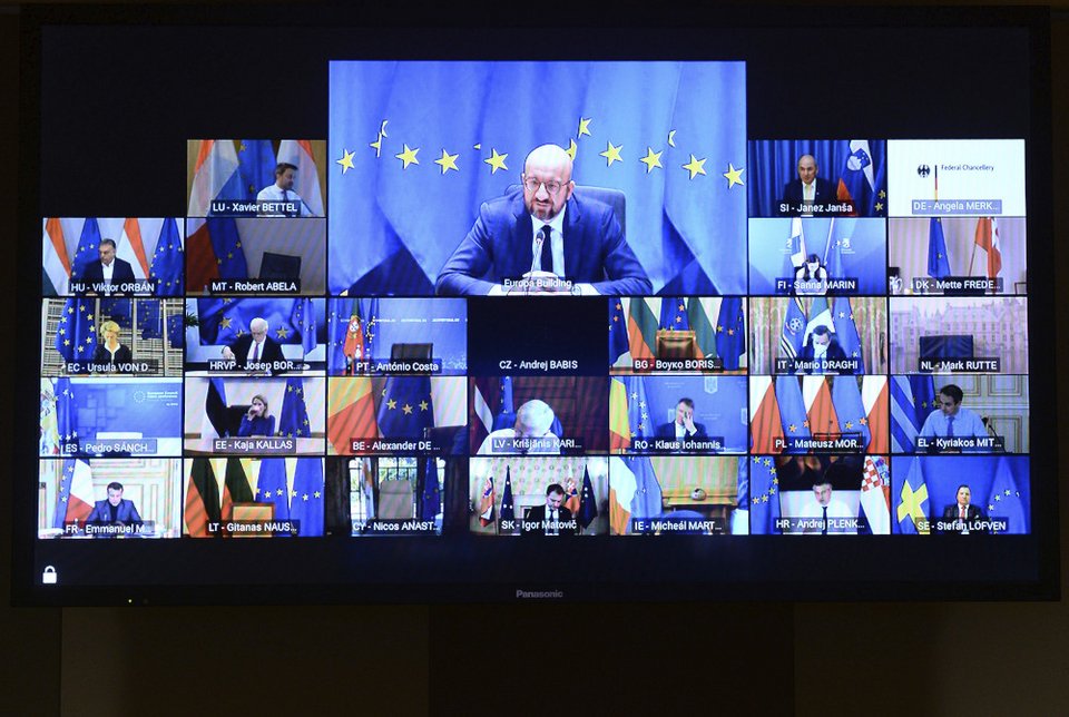 Στιγμιότυπο από Σύνοδο κορυφής της ΕΕ τον Φενρουάριο του 2021
