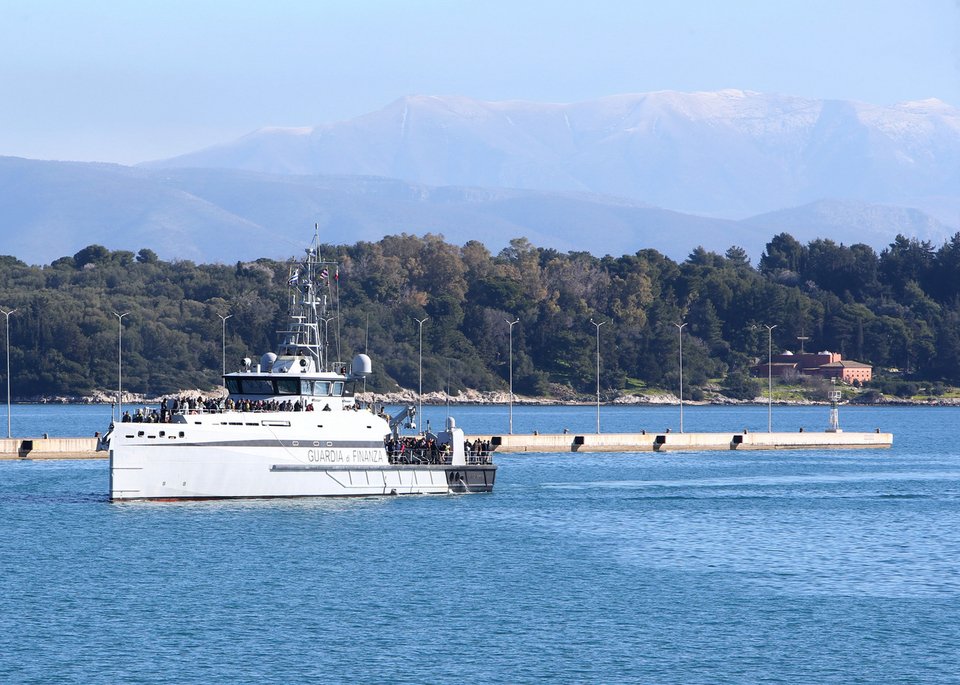 To σκάφος της Ιταλικής Οικονομικής Αστυνομίας