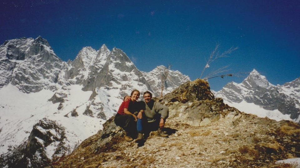 Το ζευγάρι στο ταξίδι τους στο Everest Base Camp