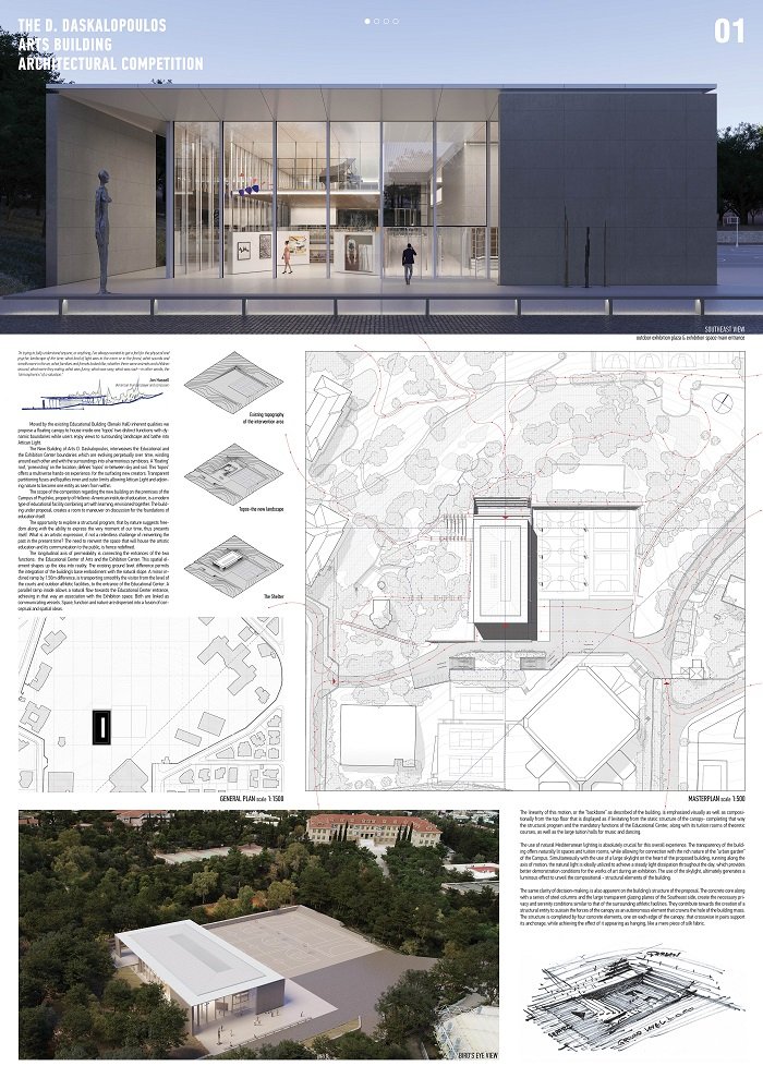 Πρώτη εύφημος μνεία σε:Άγι Μουρελάτο (Agis Mourelatos | Architects) και Γεώργιο Φατσέα σε συνεργασία με τη Μαρίνα Φιλιπποπούλου (σύμβουλος αρχιτέκτων), τον Αντώνιο Μουρελάτο (σύμβουλος αρχιτέκτων), την Ιωάννα Διαμαντή (φοιτήτρια αρχιτεκτονικής, σχεδιαστική ομάδα), τον Γιώργο Καρώνη (αρχιτέκτονας μηχανικός, σχεδιαστική ομάδα) και τον Αντώνη Τζώρτζη _ Studio Taf (rendering)