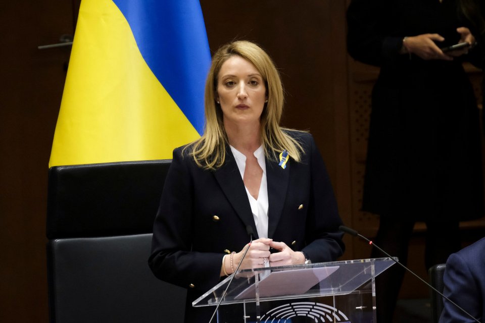 Η πρόεδρος του Ευρωπαϊκού Κοινοβουλίου, Ρομπέρτα Μετσόλα