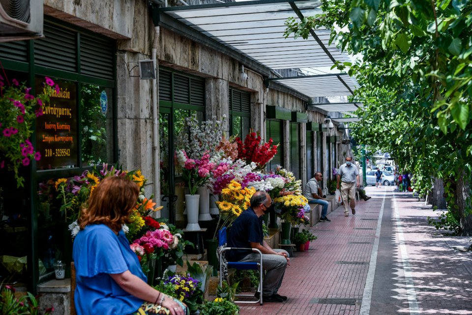 Τα ιστορικά ανθοπωλεία της Βουλής / Φωτογραφία: Eurokinissi