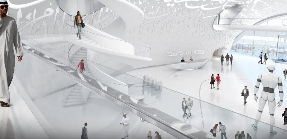 To εσωτερικό του μουσείου στο Ντουμπάι 