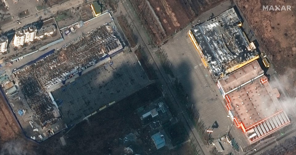 Satellite image ©2022 Maxar Technologies via AP