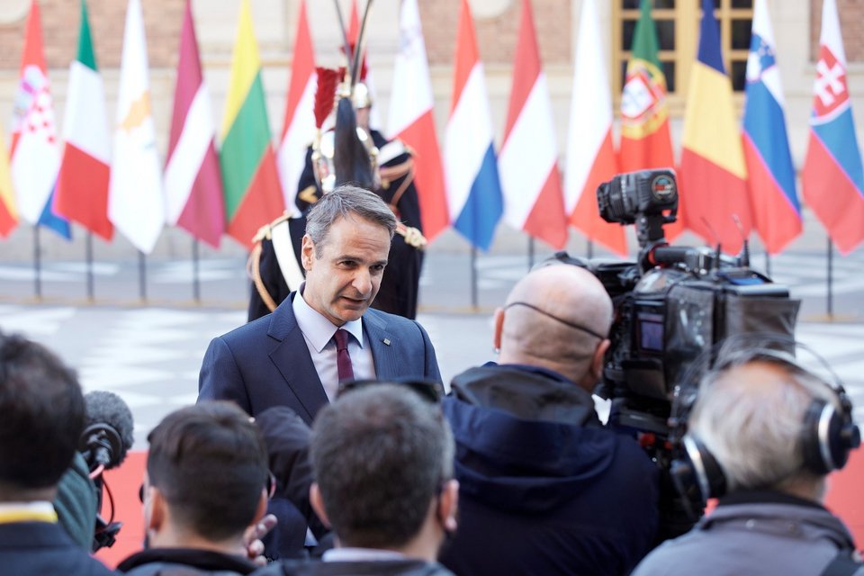 Ο Κυριάκος Μητσοτάκης στις Βερσαλλίες για τη Σύνοδο Κορυφής της ΕΕ / Φωτογραφία: ΓτΠ/ΠΑΠΑΜΗΤΣΟΣ ΔΗΜΗΤΡΗΣ