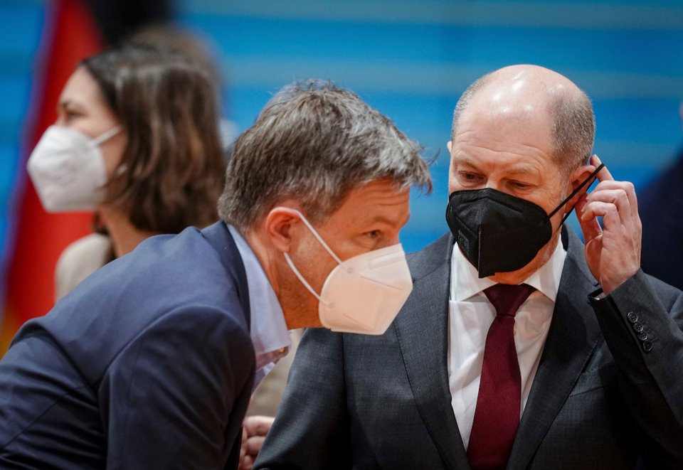 Ο Ρόμπερτ Χάμπεκ με τον Γερμανό Καγκελάριο, Όλαφ Σολτς