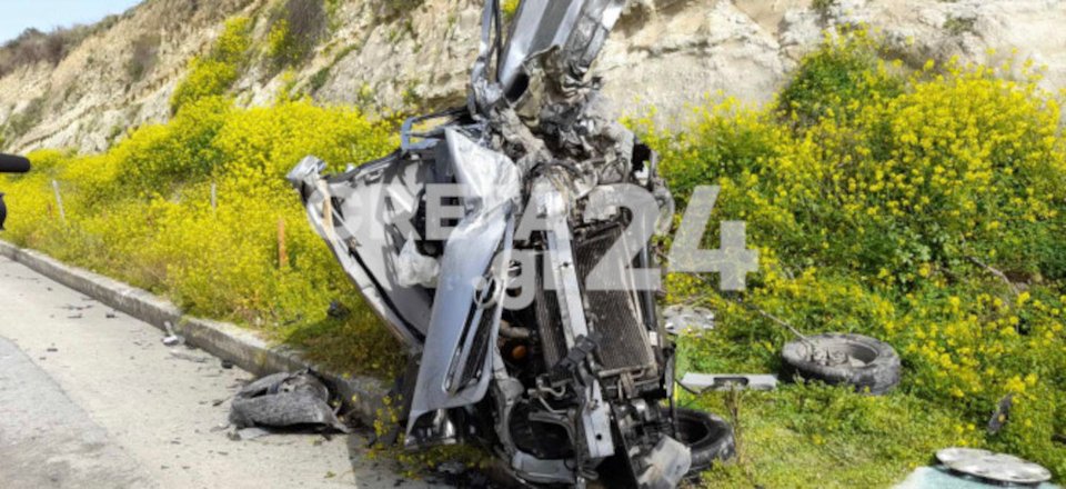 Μετά τη σύγκρουση το αυτοκίνητο της 51χρονης Δέσποινας ανετράπη / creta24.gr