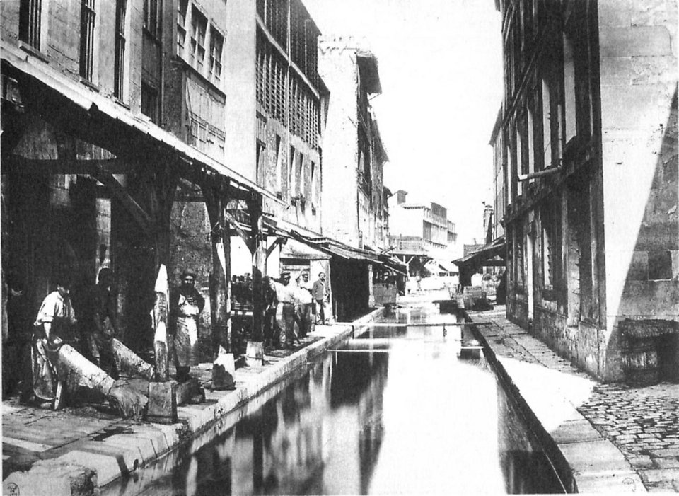 Βυρσοδεψεία κατά μήκος του ποταμού Bièvre, τέλη 19ου αιώνα