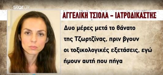 ιατροδικαστής Αγγελική Τσιόλα